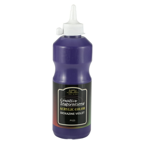 Creative Inspirations Acrylic Paint - Smooth, Rich, Creamy, Free-Flowing and Washable Paint, DIOXAZINE VIOLET, 500mL - 2 Pack