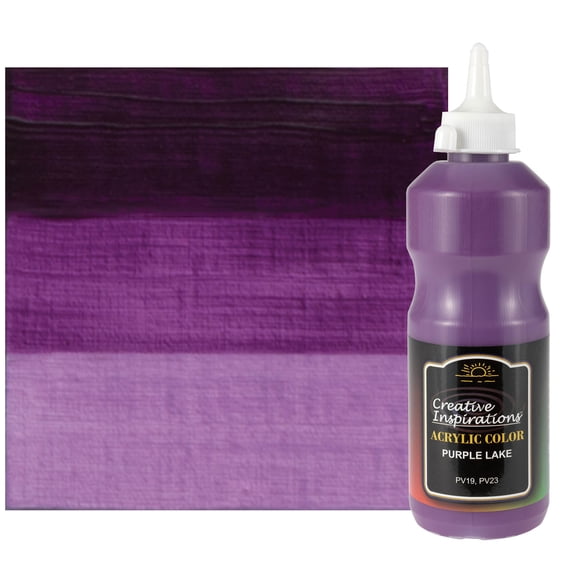 Creative Inspirations Acrylic Paint - Smooth, Rich, Creamy, Free-Flowing and Washable Paint, PURPLE LAKE, 500 mL Bottle