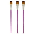 thumbnail image 1 of Creative Inspirations Dura-Handle Flat 1 Inch Long Handle Set of 3 Paint Brushes- Resin Handle, Synthetic Taklon Paint Brushes, Flat Brush for Oils, Acrylics, Watercolors- Handles Do Not Chip or Crack, 1 of 7