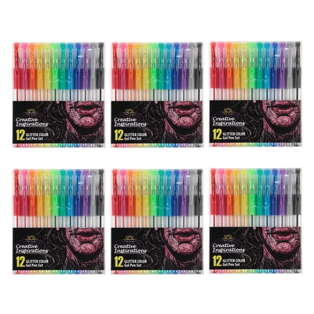 Creative Inspirations Gel Pen Sets - Long Lasting Performance, Vivid, and Free-Flowing Ink Gel Pens for Artists, Bulk, Students, Classrooms, & More! - Set of 12 - 6 Pack