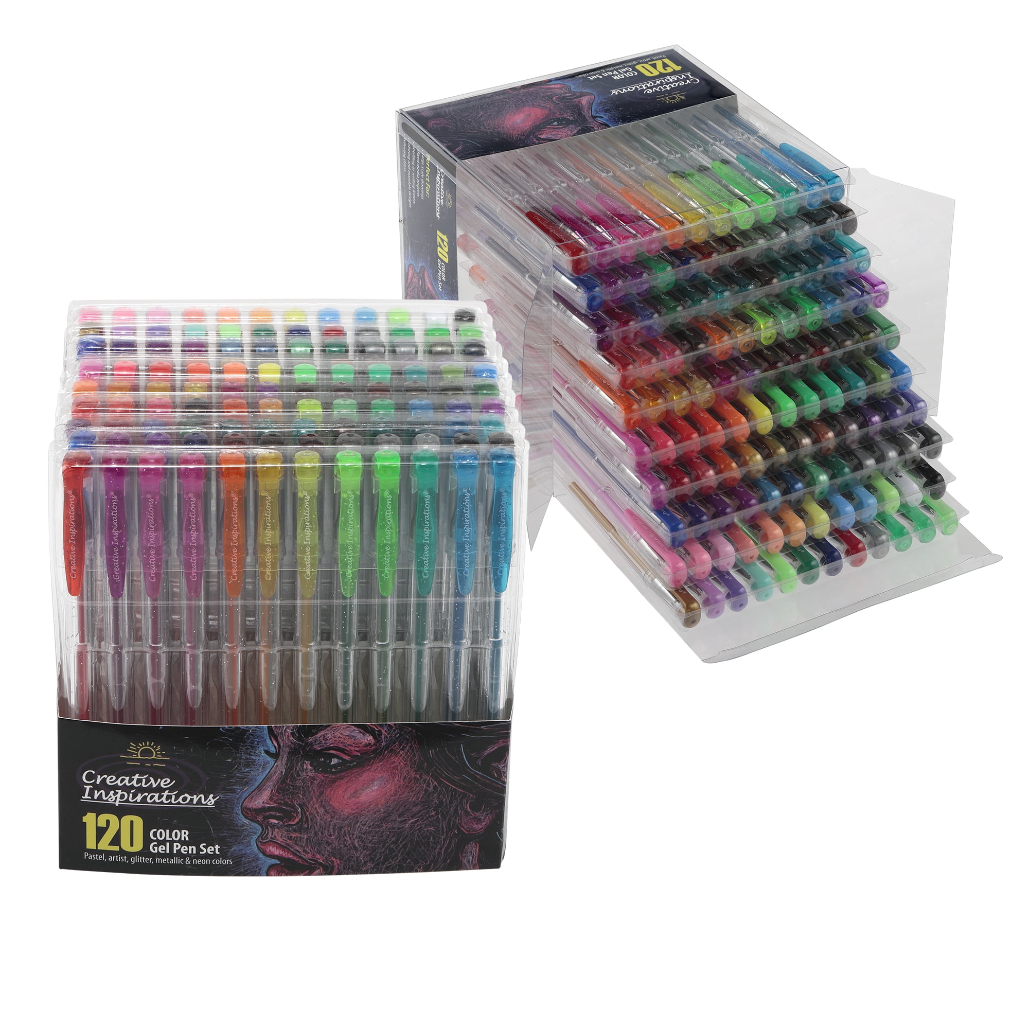 Creative Inspirations Gel Pen Sets - Long Lasting Performance, Vivid, and  Free-Flowing Ink Gel Pens for Artists, Bulk, Students, Classrooms, & More!  - Set of 120 