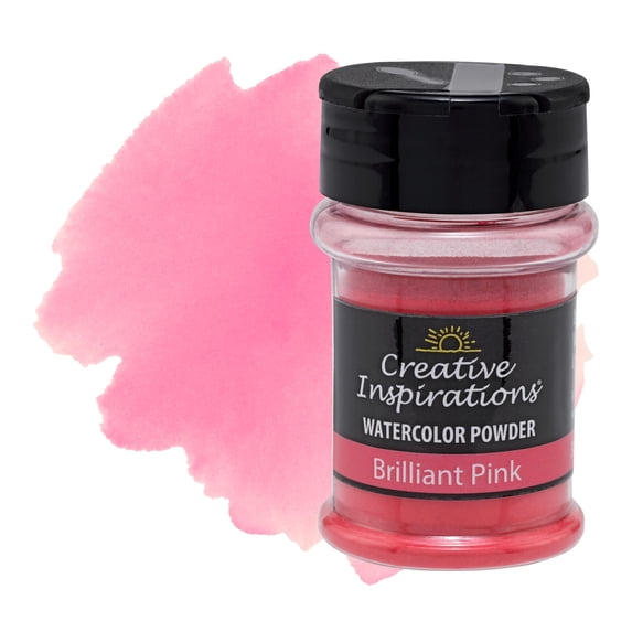 Creative Inspirations Powder Watercolor Paint - 38g Shaker Bottle, Brilliant Pink - Dye-Based Water-Soluble Crystalline Pigments - Non-Toxic, Perfect for Abstract and Spontaneous Effects