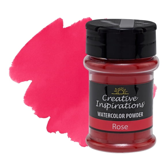 Creative Inspirations Powder Watercolor Paint - 38g Shaker Bottle, Rose - Dye-Based Water-Soluble Crystalline Pigments - Non-Toxic, Perfect for Abstract and Spontaneous Effects