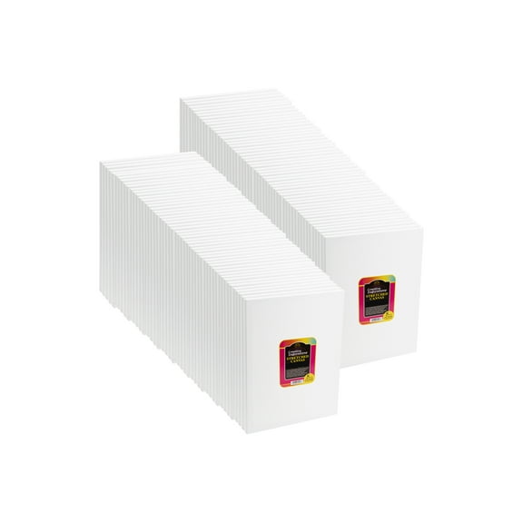 Creative Inspirations Stretched Canvas Packs - Multipack Low Cost Stretched Canvas for Artists, Painting, Professionals, & More! - [50 Pack - 5x7"]