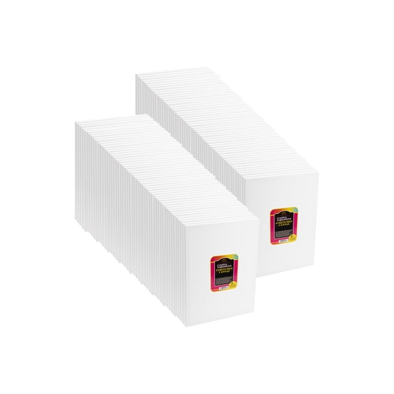 Creative Inspirations Stretched Canvas Packs - Multipack Low Cost Stretched Canvas for Artists, Painting, Professionals, & More! - [50 Pack - 8x8"]