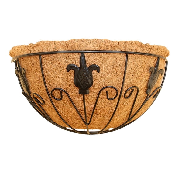 Creative Iron Wall-Mounted Coconut Fiber Pot for Stylish Balcony Pothos Display