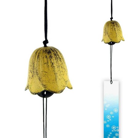 Creative Japanese Iron Wind-bell Temple Wind-chime Shaped Yellow