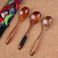 thumbnail image 1 of Creative Japanese Style Wooden Spoon with Twine Tie, Natural Wood Soup Teaspoon for Kitchen Cooking, Small Wooden Spoon for Coffee Honey and Tea, Catering Utensil for Home and Cafe Use, Brown, 1 of 4