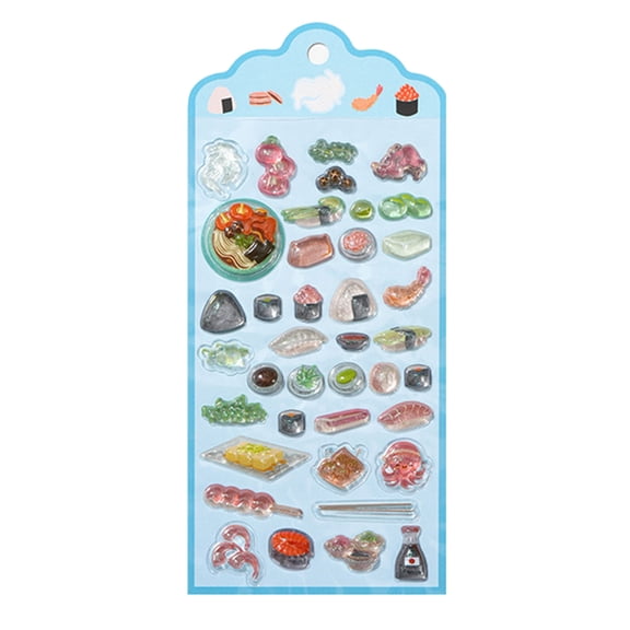 Creative Japanese Themed Sticker For Bullets Journals Including Realistic Items