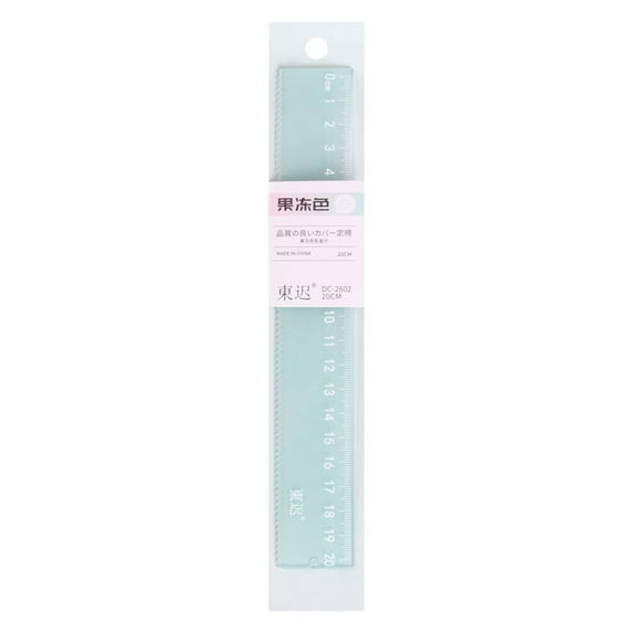 Creative Jelly Colored Ruler,Color Transparent Ruler Plastic Rulers ,7.8inch,Ruler with Centimeters, Millimeter and Inches, Clear Rulers, Office Supplies,1 Pack,3 Colors(A)