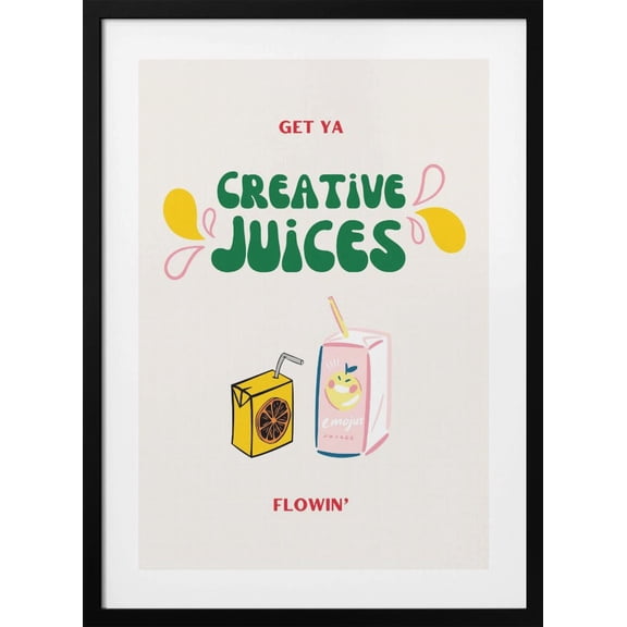 Creative Juices Print Framed Art Modern Wall Decor