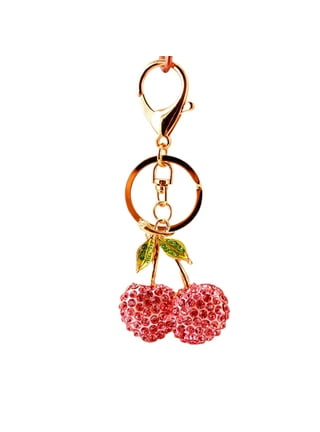  Honbay 1PCS Rhinestone Cherry Keychain Sparkling Fruit Cherry  with Leaves Keyring in A Box for Bag Purse Wallet Cellphone or Car Pendant  : Clothing, Shoes & Jewelry