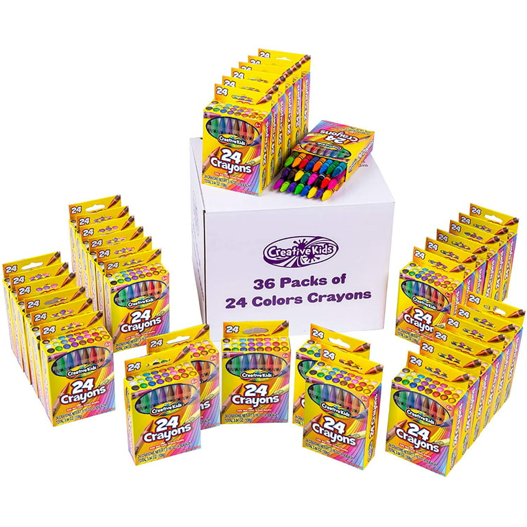 Creative Kids 864 Crayons Classpack Assortment - 36 Boxes of 24 Count Bulk  Crayons for School Supplies For Teachers For Classroom, Party Favors, Art