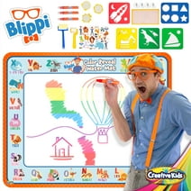 Creative Kids Blippi Water Doodle Mat– Magic Water Drawing Mat with Hidden Colors - Magic Mat for Boys and Girls – Water Coloring Mat for Kids – 39.5 x 31.5” - 26 Pcs – Ages 2 & up
