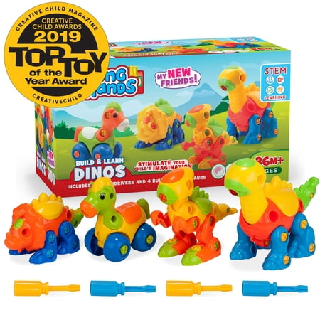 Creative Kids Build & Learn Dinosaur Play Construction Tool Set, 70 Pieces