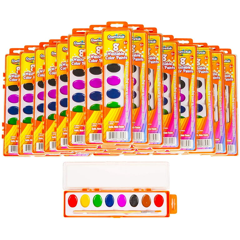 Creative Kids Bulk Watercolor Paint Classroom Classpack Sets – 40