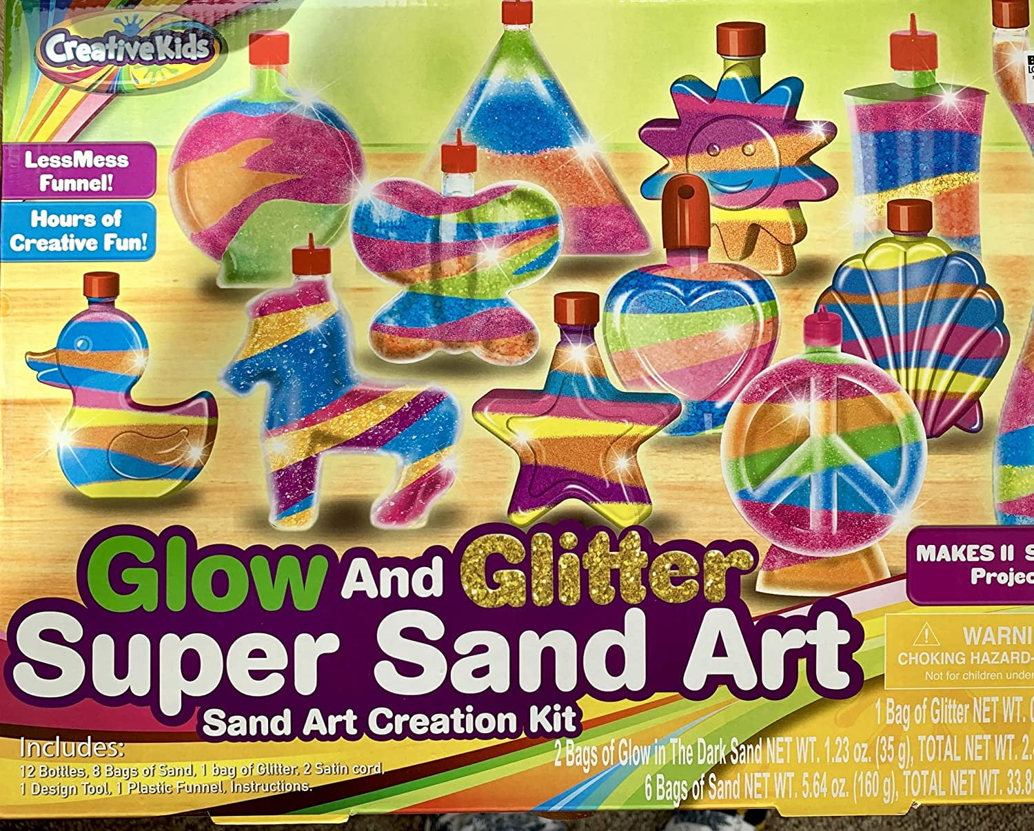 Creative Kids Glow in the Dark Super Glitter Sand Art Kit