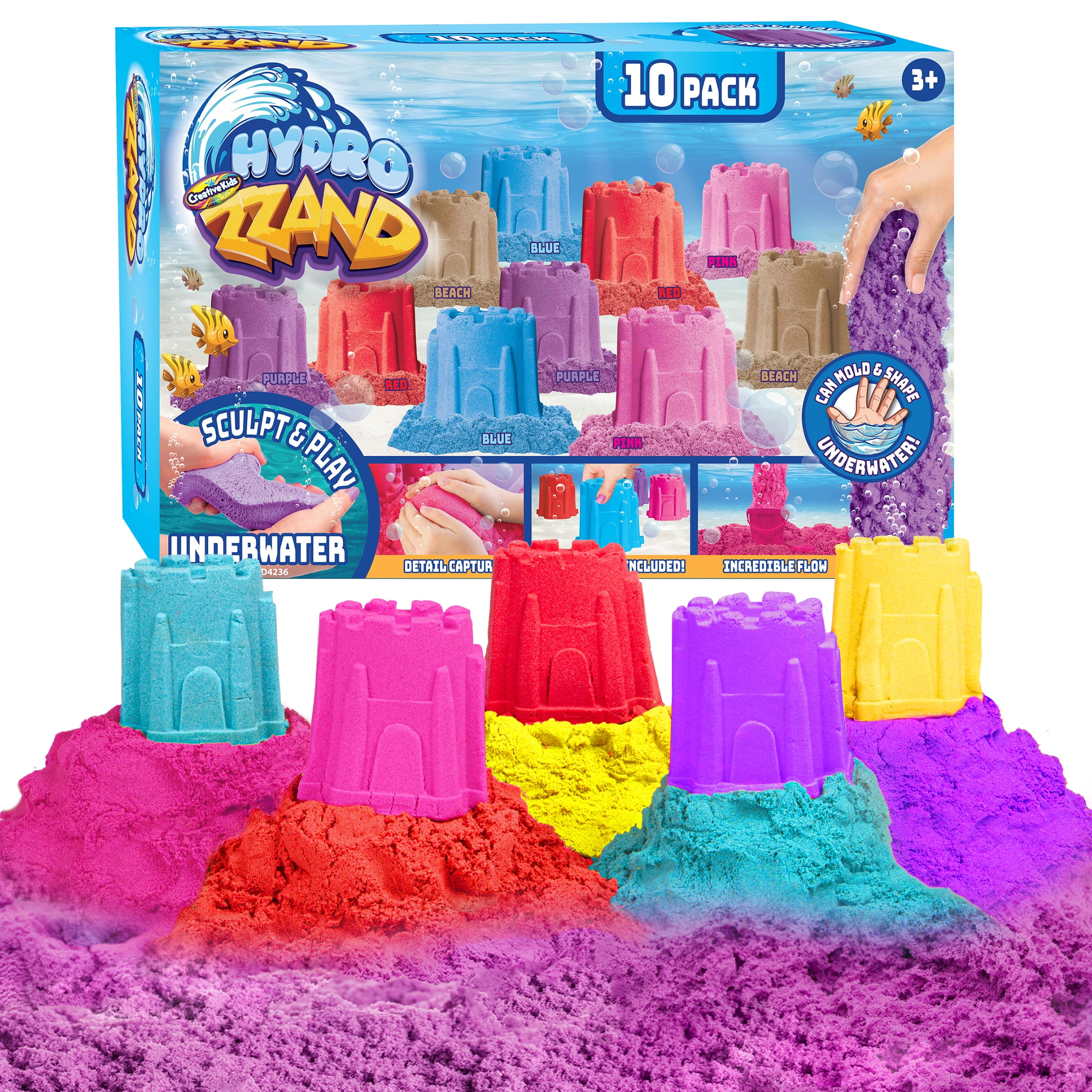 yunn☆kids LIFE COMTEC ZDR018 Creative Kids Hydro Zzand Play Sand Art Kit – 10 Individual