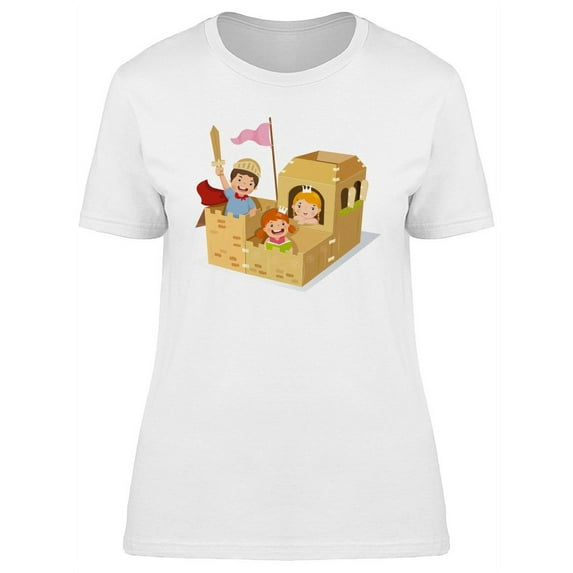 Creative Kids Playing Castle T-Shirt Women -Image by Shutterstock, Female XX-Large