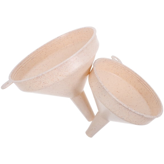 Creative Kitchen Canning Funnel Set Large and Small Nordic White PP Plastic Round Mouth Handle