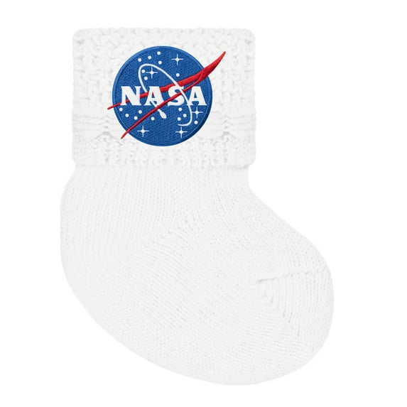 Creative Knitwear Infant Non-Kickoff Bootie with NASA Embroidery