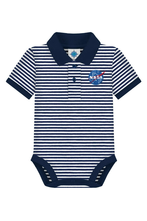Infant Polo Bodysuit with NASA Embroidery