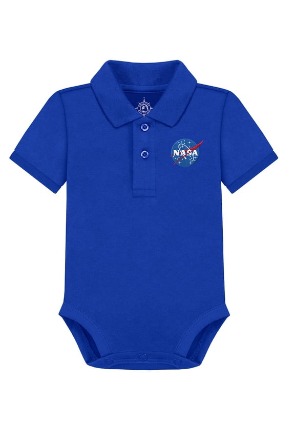 Infant Polo Bodysuit with NASA Embroidery