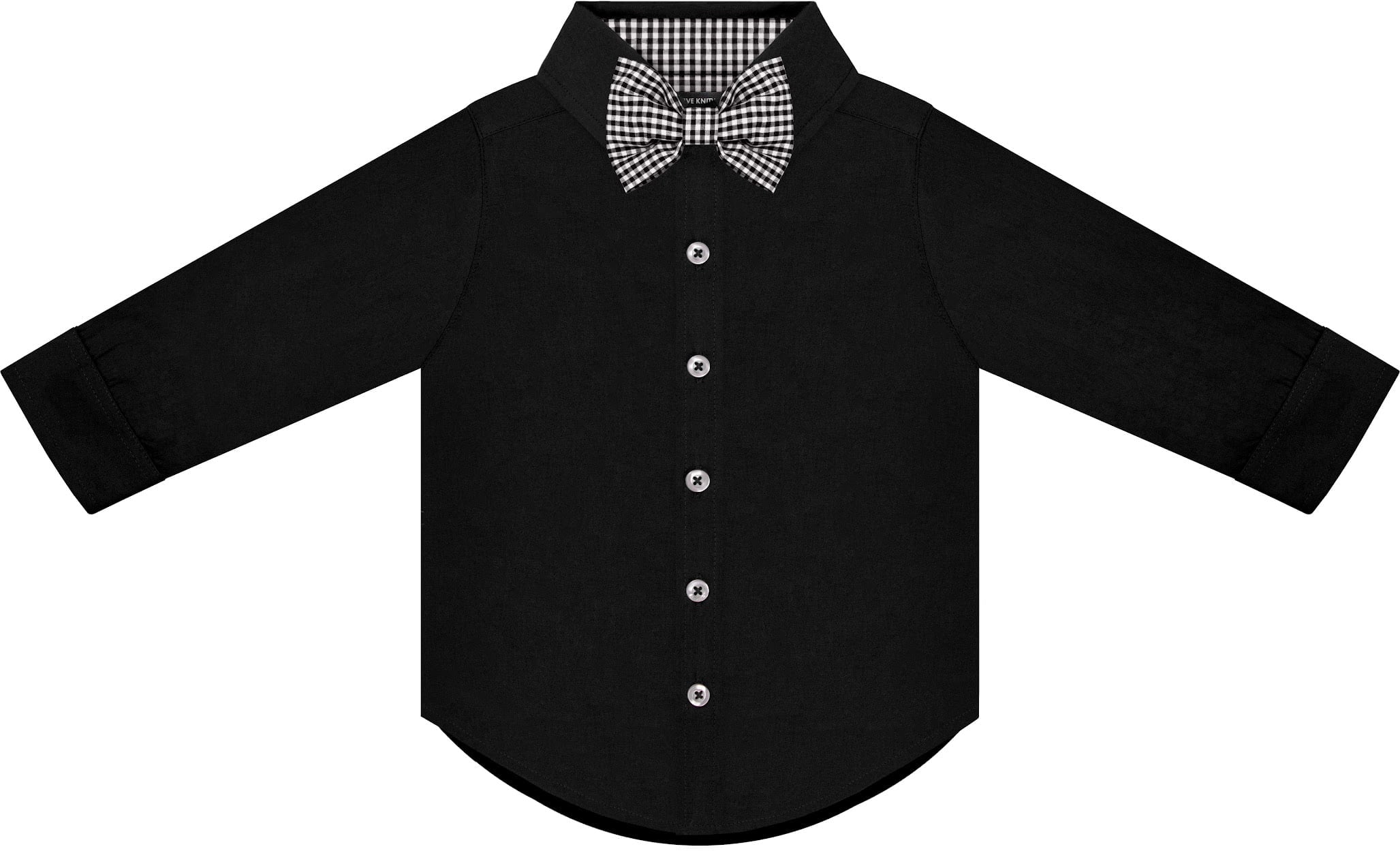infant black dress shirt Rylee + Cru Lapel Collared Shirt