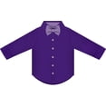 thumbnail image 1 of Creative Knitwear Infant and Toddler Long Sleeve Button Down Dress Shirt- Purple- Sizes 12M - 4T, 1 of 5