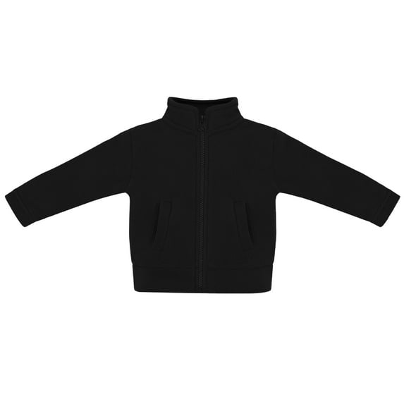 Creative Knitwear Kids Full Zip Polar Fleece Jacket, Black, Sizes 12m-8