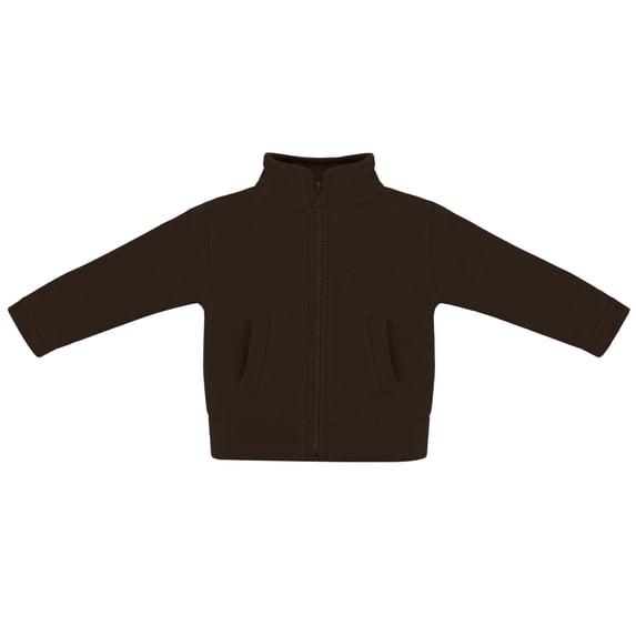 Creative Knitwear Kids Full Zip Polar Fleece Jacket, Brown, Sizes 12m-6