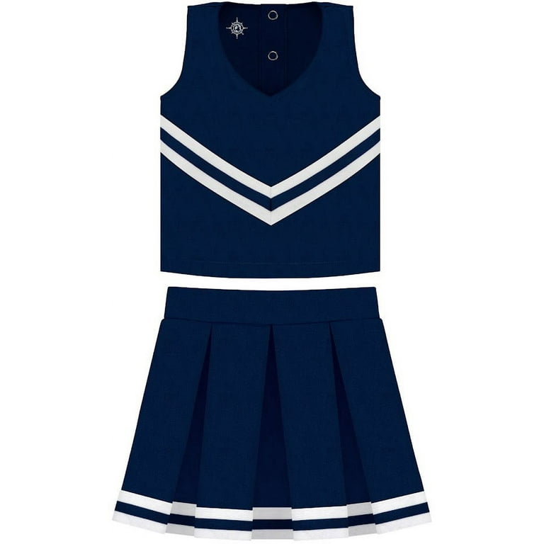 Creative Knitwear Navy Blue Cheerleader Uniform for Toddler and Junior Girls 3 Piece Dress With Bloomers Walmart
