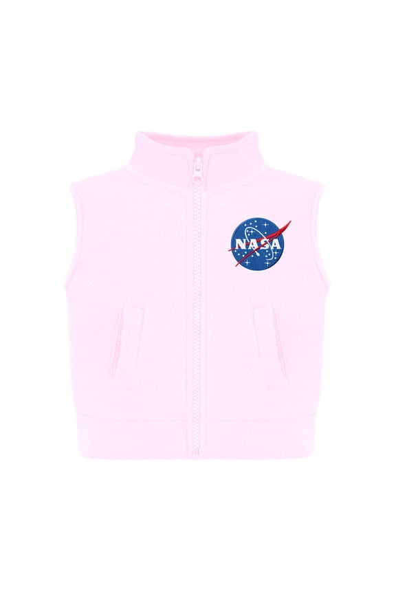 Girls Polar Fleece Vest with NASA Embroidery, Infant & Toddler, Sizes 12M to 4T