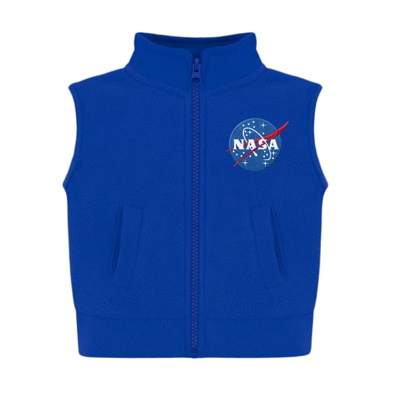Creative Knitwear Boys & Girls Polar Fleece Vest with NASA Embroidery, Infant & Toddler, Sizes 12M to Size 5