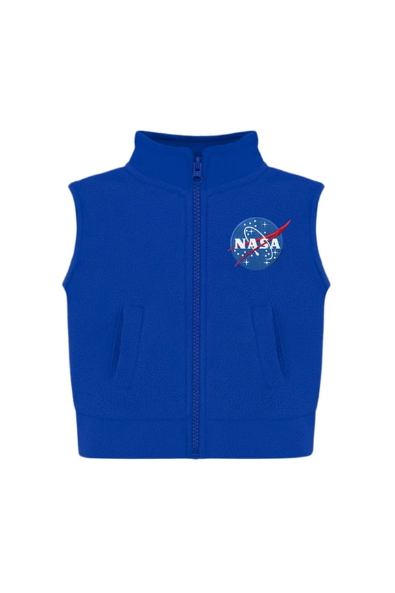 Boys & Girls Polar Fleece Vest with NASA Embroidery, Infant & Toddler, Sizes 12M to Size 5