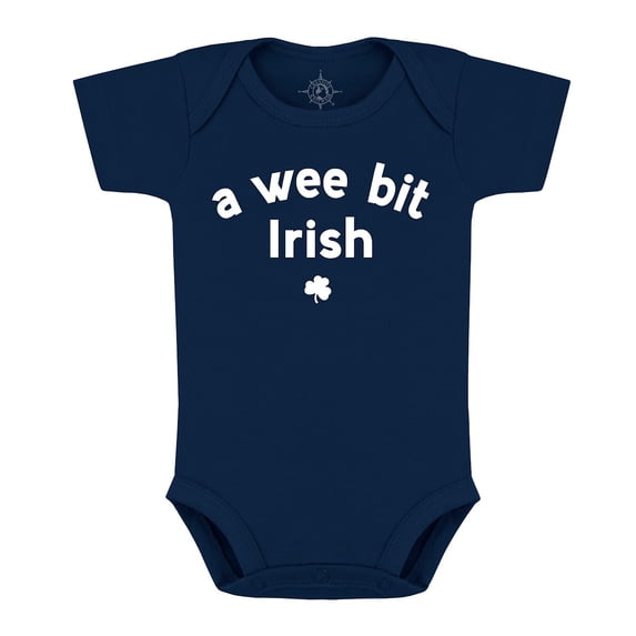 Creative Knitwear St. Patrick's Day 'A Wee Bit Irish' Baby Bodysuit, Oxford, 6-9Months