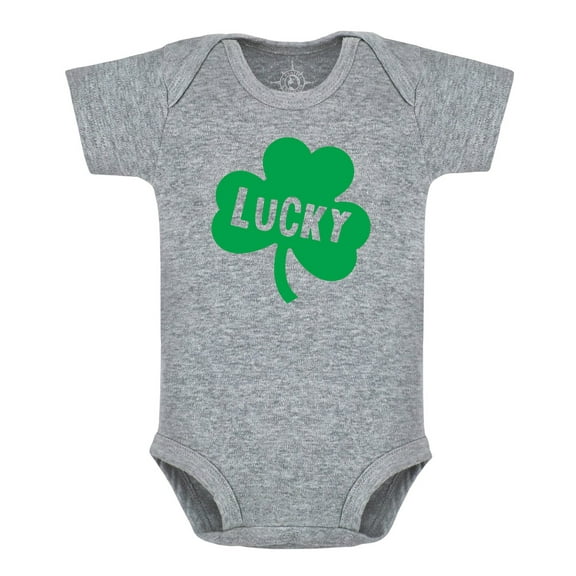 Creative Knitwear St. Patrick's Day 'Lucky' Baby Bodysuit, Oxford, 0-3 Months