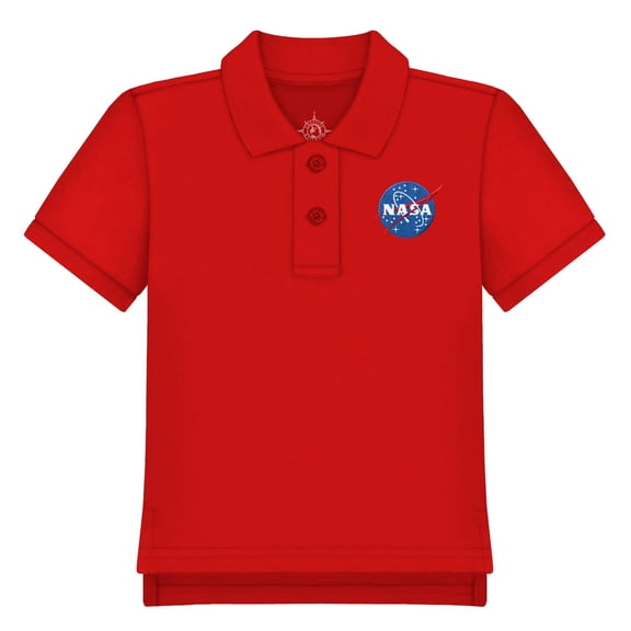 Creative Knitwear Polo Shirt with Nasa Embroidery, Toddler, Sizes 12M to 4T