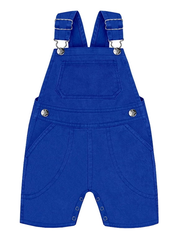 Unisex Short Leg Overalls, Sizes 0-3 Month to 4 Years