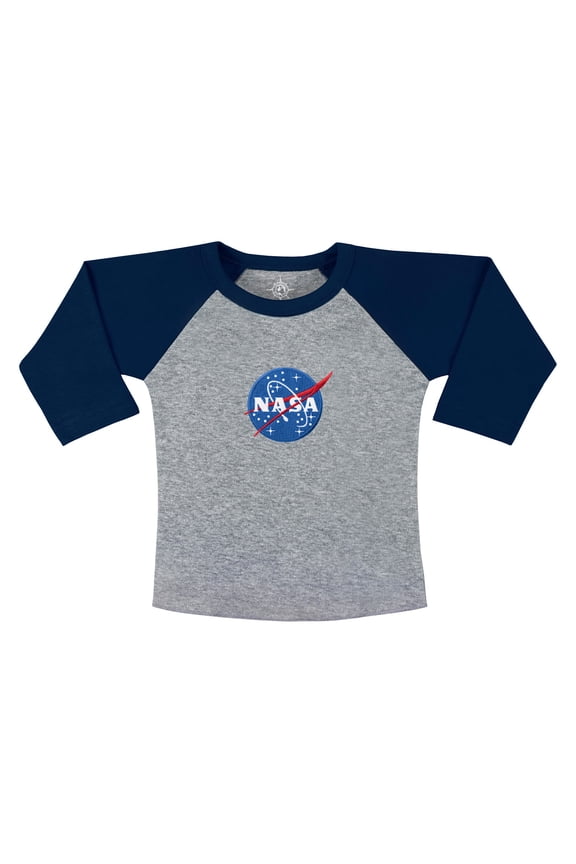 and Toddler Ragland 3/4 Sleeve T-Shirt with NASA Embroidery