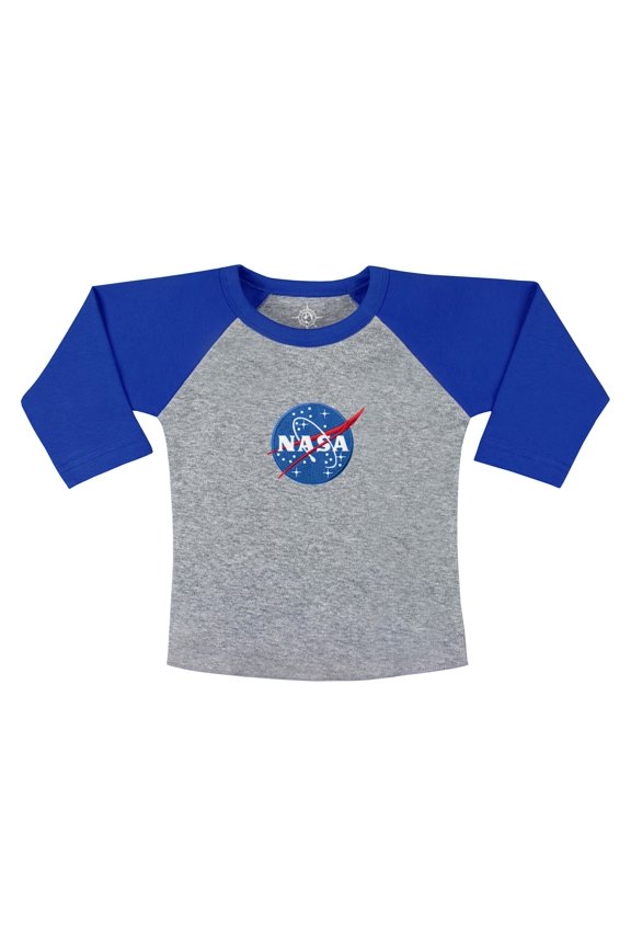 and Toddler Ragland 3/4 Sleeve T-Shirt with NASA Embroidery