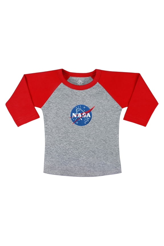 and Toddler Ragland 3/4 Sleeve T-Shirt with NASA Embroidery