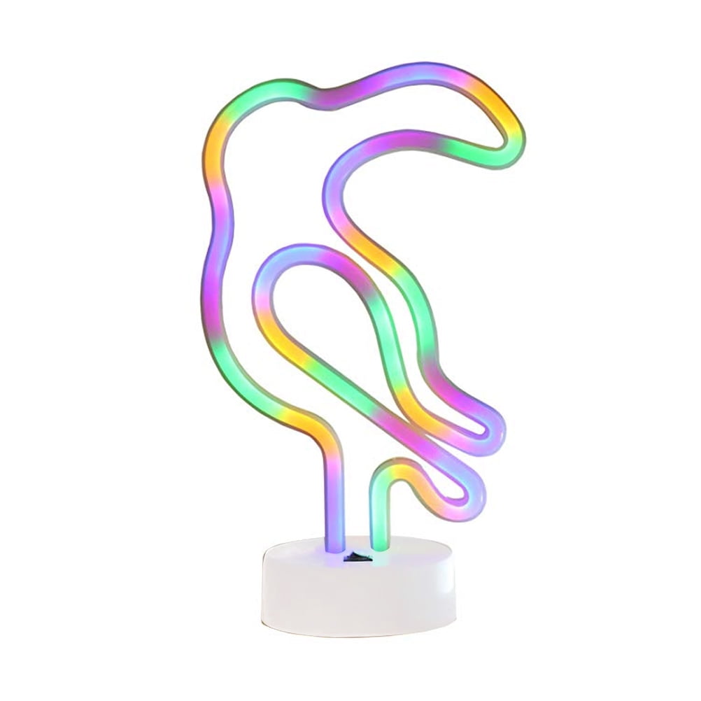 Creative LED Neon Parrot Sign Battery Powered Neon Night Light Light Up