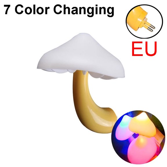 Creative LED Night Light Plug in Lamp Night Light Mini Pretty Mushroom-Shaped Light-control Sensor Bedroom Light Home Decoration