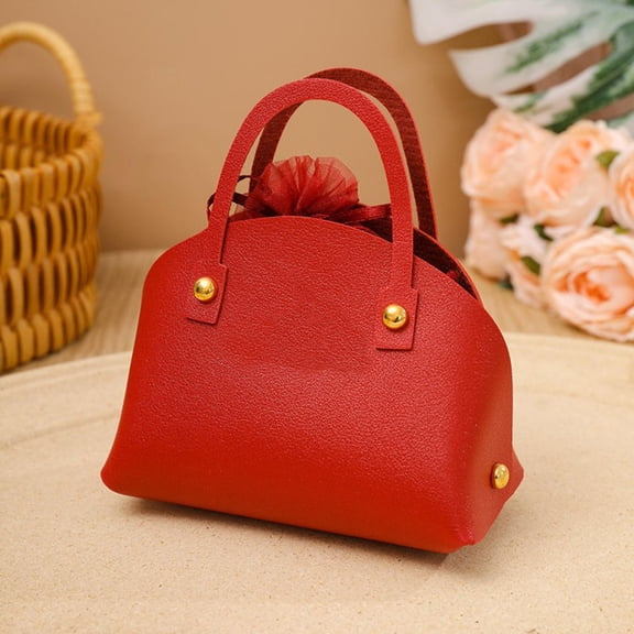 Creative Leather Gift Bags Shell Packaging Bag Wedding Favour Distributions Bags Eid Mubarak Candy Packaging Box Mini Handbag