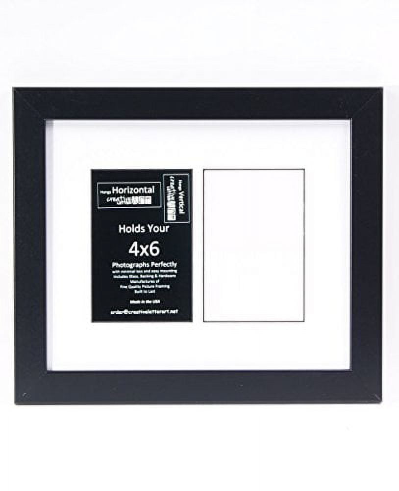 Creative Letter Art 10x12 2 Opening Glass Face Black Picture Frame to