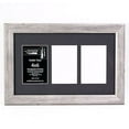 thumbnail image 1 of Creative Letter Art [10x16 3 Opening Driftwood Like Picture Frame with Glass to hold 4 by 6 Photographs including 10 by 16 inch Black Mat Collage, 1 of 5