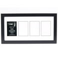 thumbnail image 1 of Creative Letter Art [10x20bk-w] 4 Opening Glass Face Black Picture Frame Holds 4x6 Media with White Collage Mat, 1 of 6