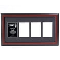 thumbnail image 1 of Creative Letter Art [10x20mh-b] 4 Opening Mahogany Picture Frame Holds 4x6 Media with Black Collage Mat and Glass, 1 of 6