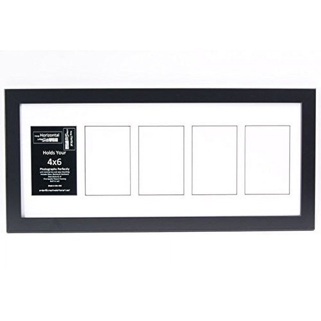 Creative Letter Art [10x24 5 Opening Glass Face Black Picture Frame to